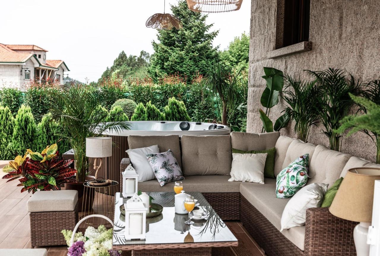 卡尔达斯·德·雷斯Casa Victoria Garden Con Jacuzzi Y Piscina别墅 外观 照片