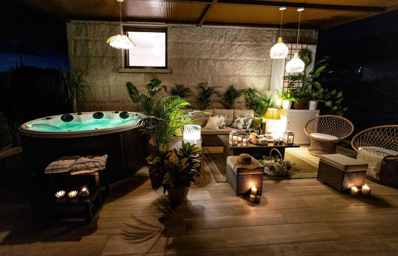 卡尔达斯·德·雷斯Casa Victoria Garden Con Jacuzzi Y Piscina别墅 外观 照片