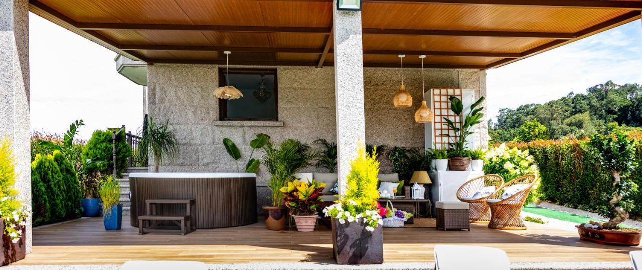 卡尔达斯·德·雷斯Casa Victoria Garden Con Jacuzzi Y Piscina别墅 外观 照片